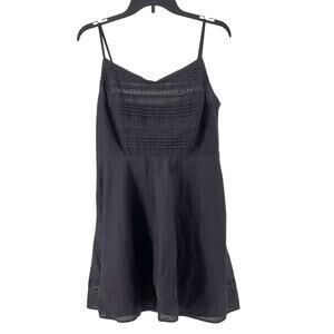 Old Navy Black Cutwork Cami Dress Sid Zipper Womens Large Pre-Owned‎